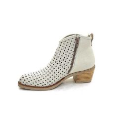 MKD Mkd Ferial Cuir Creme Blanc Bottines Ete