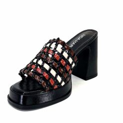 noa harmon Noa Harmon 9711 M06 Cuir Noir Multicolore Mules