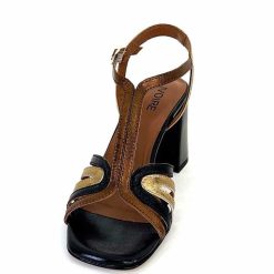 Ivoire0352 Ivoire K252 Mare 2 Cuir Noir Bronze Sandales