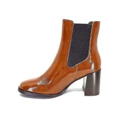 We Do Ivoire 99647A Cuir Vernis Ocra Bottines