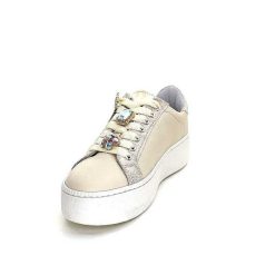 Méliné Meline Pf 7 Acc Var 9102 Cuir Beige Bijoux Baskets