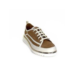 XSA Xsa 9951 Cuir Daim Beige Marron Baskets