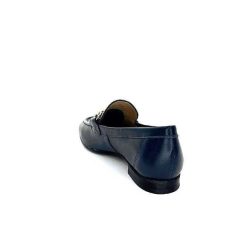 Ivoire0236a Ivoire 54564Dl Cuir Bleu Marine Mocassins