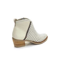 MKD Mkd Ferial Cuir Creme Blanc Bottines Ete