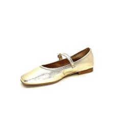 We Do Ivoire 55362 Cuir Metal Dore Ballerines