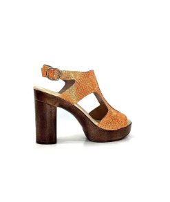 Myma Myma 6580/01 Cuir Metal Orange Sandales