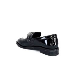 Ivoire0236a Ivoire 77502 Falconi Cuir Vernis Noir Mocassins