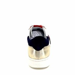 Donna Carolina Donna Carolina 51670 113 Cuir Blanc Daim Rouge Bleu Marine Baskets