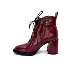 Elue Par Nous Elue Par Nous Paliki Cuir Rouge Bottines