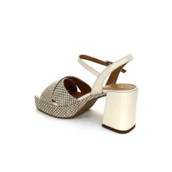 Ivoire0551 Ivoire 2150 Cuir Raffia Beige Plateformes