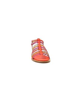 ivoire-395 Ivoire E10433 Cuir Orange Rose Sandales