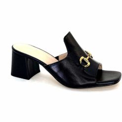 Ivoire0352 Ivoire K166 Caraibi2 Cuir Noir Mules