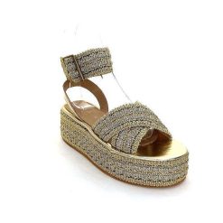 Ivoire0467a Fiorina S213 Flo 699 Raffia Dore Strass Plateformes