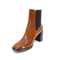 We Do Ivoire 99647A Cuir Vernis Ocra Bottines