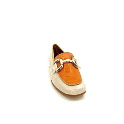 JHay Jhay 2213 Cuir Beige Orange Mocassins