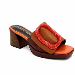 noa harmon Noa Harmon 9678M07 Cuir Multi Marron Orange Mules