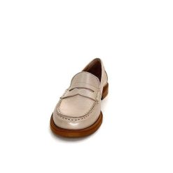 elisa lanci - lady shoes Ivoire Elsa N252 Cuir Beige Nacre Mocassins