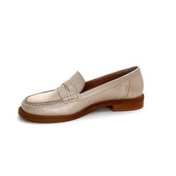 elisa lanci - lady shoes Ivoire Elsa N252 Cuir Beige Nacre Mocassins