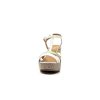 Ivoire0551 Ivoire 2131 Vera Cuir Creme Dore Plateformes