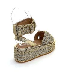 Ivoire0467a Fiorina S213 Flo 699 Raffia Dore Strass Plateformes