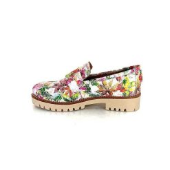 Ivoire0036a Ivoire Cv5608 Cuir Imprime Multicolore Mocassins