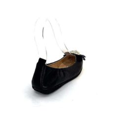 la ballerina La Ballerina N11-01 Cuir Noir Bijoux Ballerines