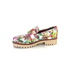 Ivoire0036a Ivoire Cv5608 Cuir Imprime Multicolore Mocassins