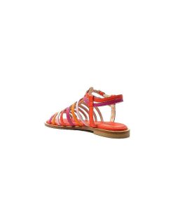 ivoire-395 Ivoire E10433 Cuir Orange Rose Sandales