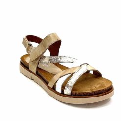 Ivoire0576a Xapatan 1633 Cuir Beige Blanc Or Plateformes