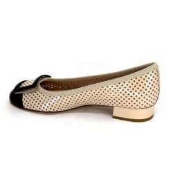 Ivoire0532 Ivoire L1133 For Cuir Vernis Beige Noir Ballerines