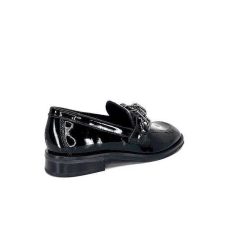 Ivoire0236a Ivoire 77502 Falconi Cuir Vernis Noir Mocassins