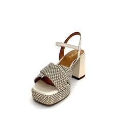 Ivoire0551 Ivoire 2150 Cuir Raffia Beige Plateformes