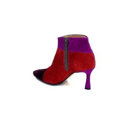 l'arianna L'Arianna Tr1672 Daim Prune Rouge Fushia Bottines