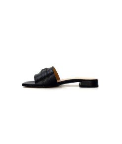 Ivoire0346a Ivoire 22682 Cuir Noir Mules