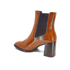 We Do Ivoire 99647A Cuir Vernis Ocra Bottines