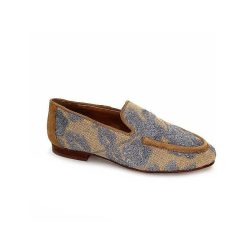 Pedro Miralles Pedro Miralles 14583 Textile Beige Glitter Bleu Ciel Mocassins