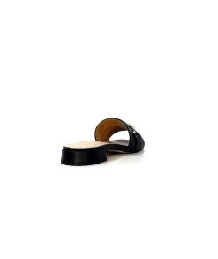 Ivoire0346a Ivoire 22682 Cuir Noir Mules