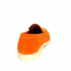 Ivoire0209b Ivoire 12851 Daim Orange Mocassins