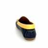 Ivoire0209b Ivoire 10322 Sauvage Cuir Bleu Marine Jaune Marron Mocassins