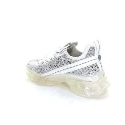 Steve Madden Steve Madden Maxima R Textile Blanc Strass Baskets