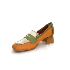 Hispanitas Hispanitas Chv 243277 Cuir Beige Orange Vert Mocassins