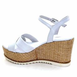 Nero Giardini Nerogiardini 410630 D7078 Cuir Raffia Blanc Plateformes