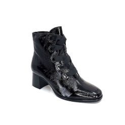 Regarde Le Ciel Regarde Le Ciel Ines 65 Cuir Vernis Noir Bottines