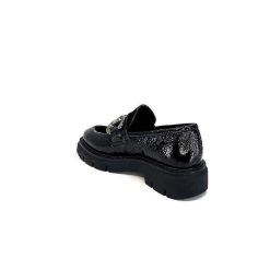 Ivoire0104a Ivoire 52195 Cuir Noir Daim Noir Mocassins