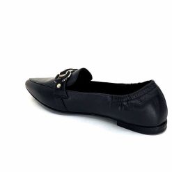 398-ivoire Ivoire M24066 Zb Cuir Noir Mocassins