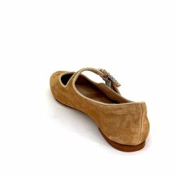 Ivoire0532 Ivoire H447 Sf28 Daim Camel Ballerines