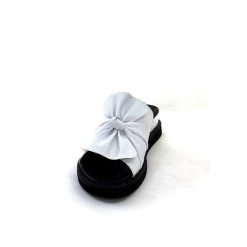 Ivoire-354 Ivoire 107911 Cuir Blanc Mules