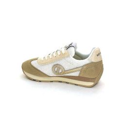 No Name No Name City Run Jogger W Daim Beige Textile Blanc Baskets