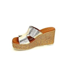 oh my sandals - innova footwear Ivoire 5458 Cuir Or Mules