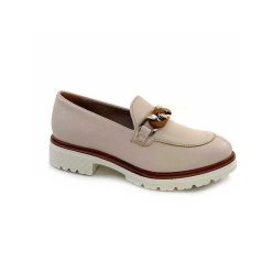 Ivoire0130a Ivoire 8B5118 Cuir Creme Mocassins